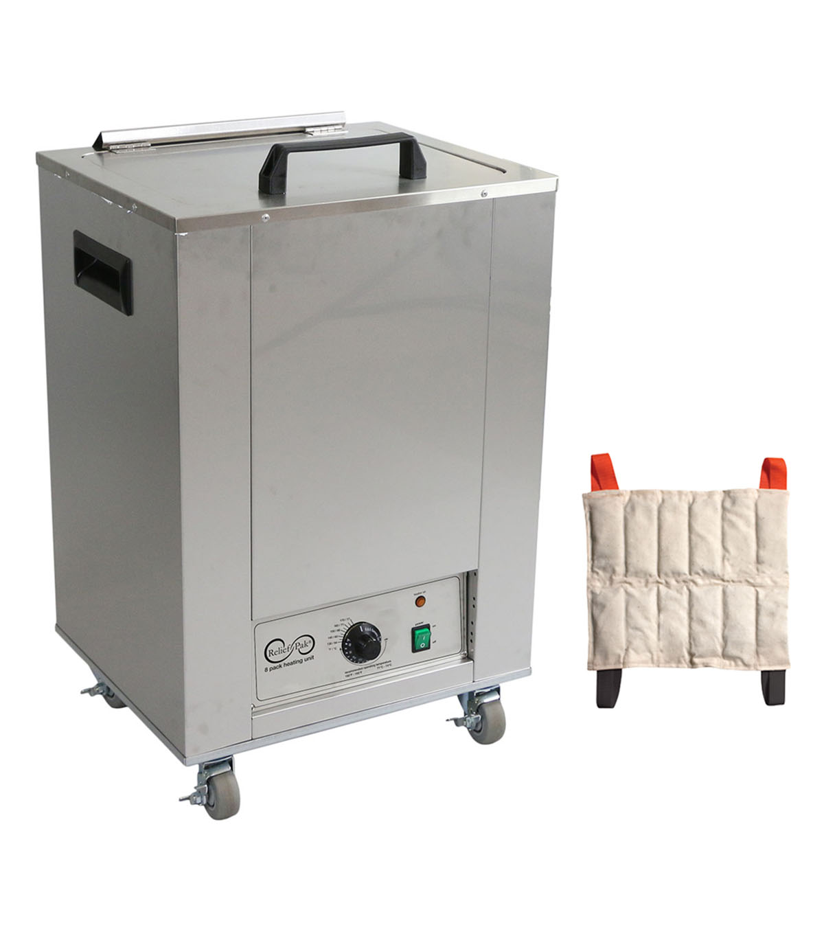 Relief Pak® Heating Unit, 8Pack Capacity, Mobile with (8) Standard Packs, 110V Fabrication