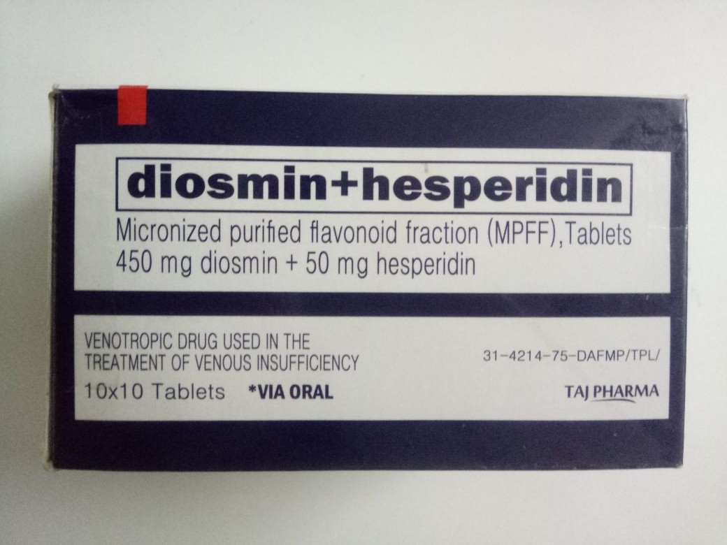 Diosmin+Hesperidin (Micronized purified flavonoid fraction) Tablets