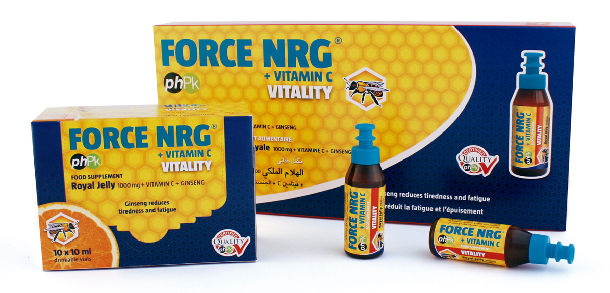 VITAMIN C + GINSENG VITALITY ROYAL JELLY DRINK 1000 MG PHARMALINK SL.