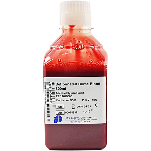 DHB Defibrinated Horse Blood E&O Laboratories Ltd