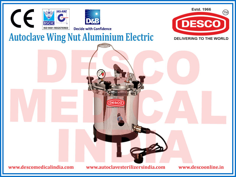 AUTOCLAVE WING NUT ALUMINIUM ELECTRIC DELUXE SCIENTIFIC SURGICO PVT LTD