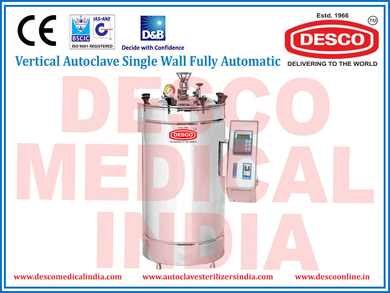 VERTICAL AUTOCLAVE SINGLE WALL FULLY AUTOMATIC DELUXE SCIENTIFIC SURGICO PVT LTD