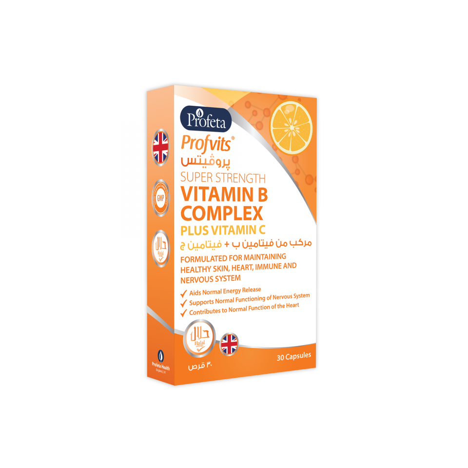 Profvits Vitamin B Complex Plus Vitamin C (30 & 60) Profeta Health