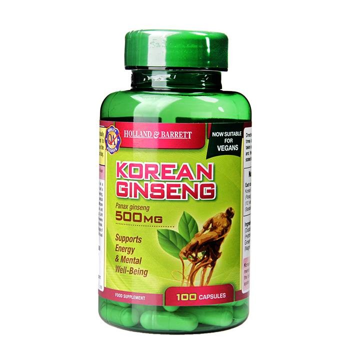 Holland Barrett Korean Ginseng Vn Capsules 500mg 100 S Connective Pharma Ltd