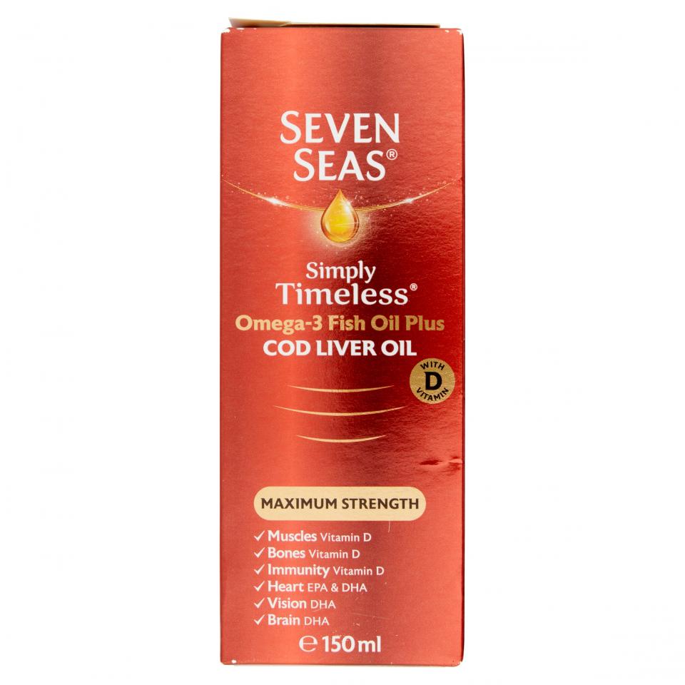 Seven Seas Max Strength Clo Liquid 150ml Connective Pharma Ltd