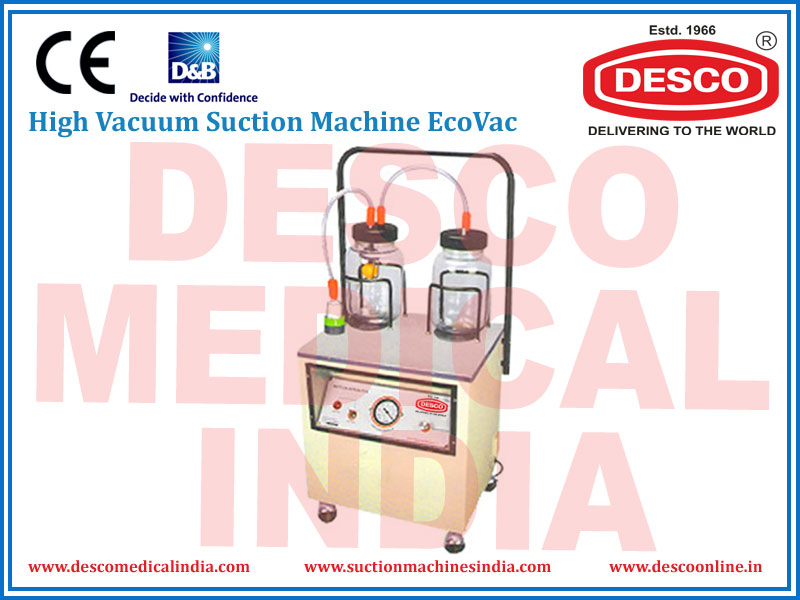 HIGH VACUUM SUCTION MACHINE ECOVAC DELUXE SCIENTIFIC SURGICO PVT LTD