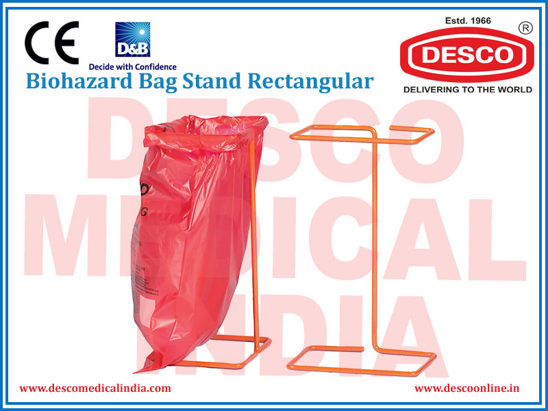 BIOHAZARD BAG STAND RECTANGULAR DELUXE SCIENTIFIC SURGICO PVT LTD