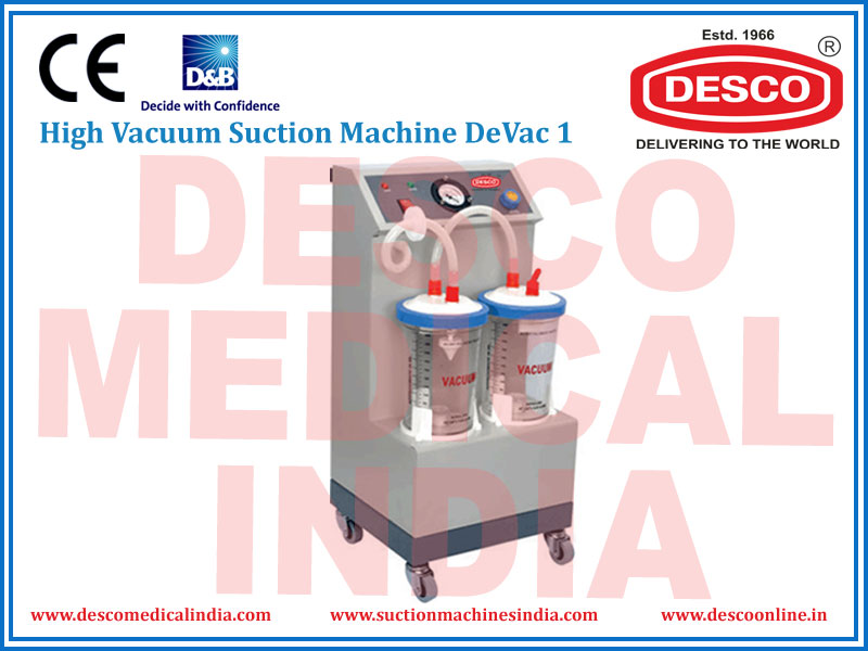 HIGH VACUUM SUCTION MACHINE DEVAC 1 DELUXE SCIENTIFIC SURGICO PVT LTD