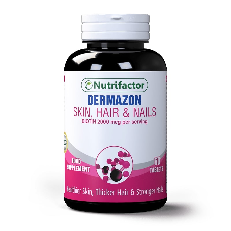 DERMAZON Vitamin D3 Biotin Niacin Promotes Healthy Hair, Glowing Skin & Strong Nails