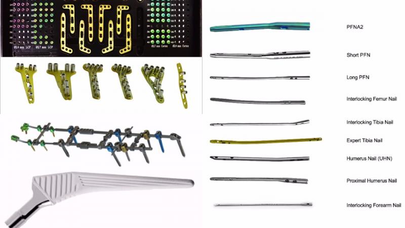 DCP, LCP, NAILS, FIXATORS UNIVERSAL & ILIZAROV, MAXILLOFACIAL Trauma Implants