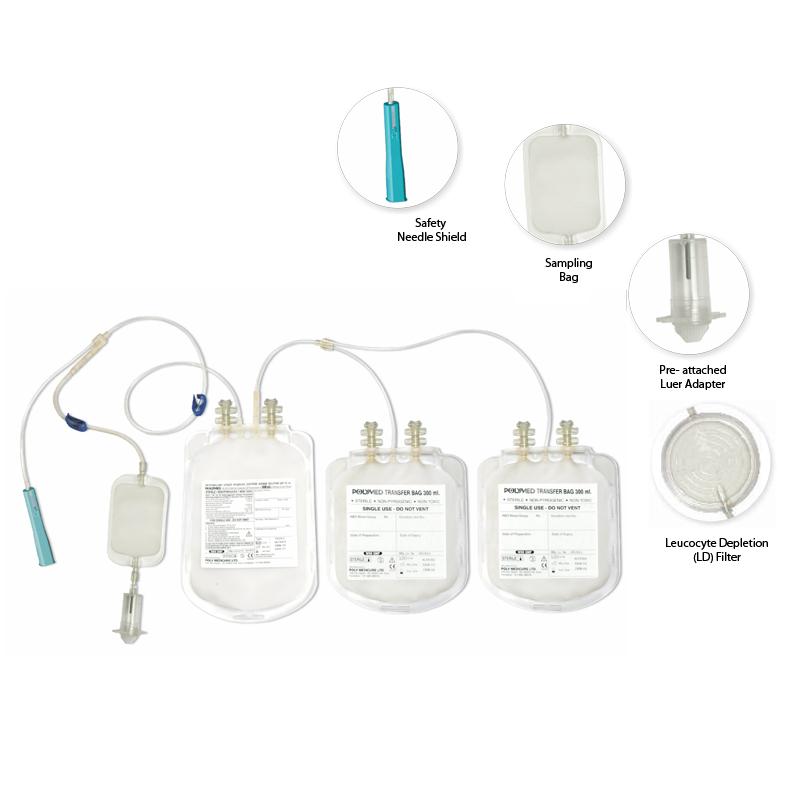 Blood Bag System with Safety Device and Sampling Bag Poly Medicure Ltd.