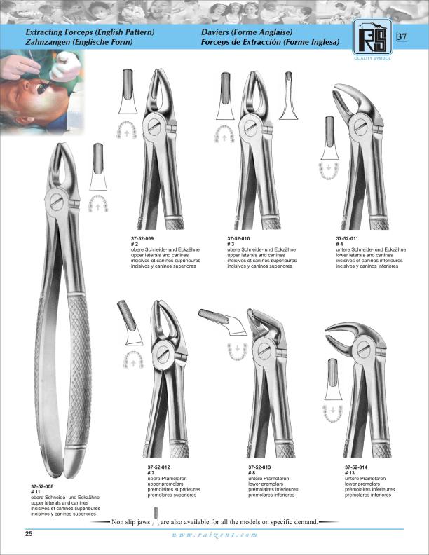 Dental Extracting Forceps RAIZ & SAJJAD SURGICAL (Pvt) Ltd