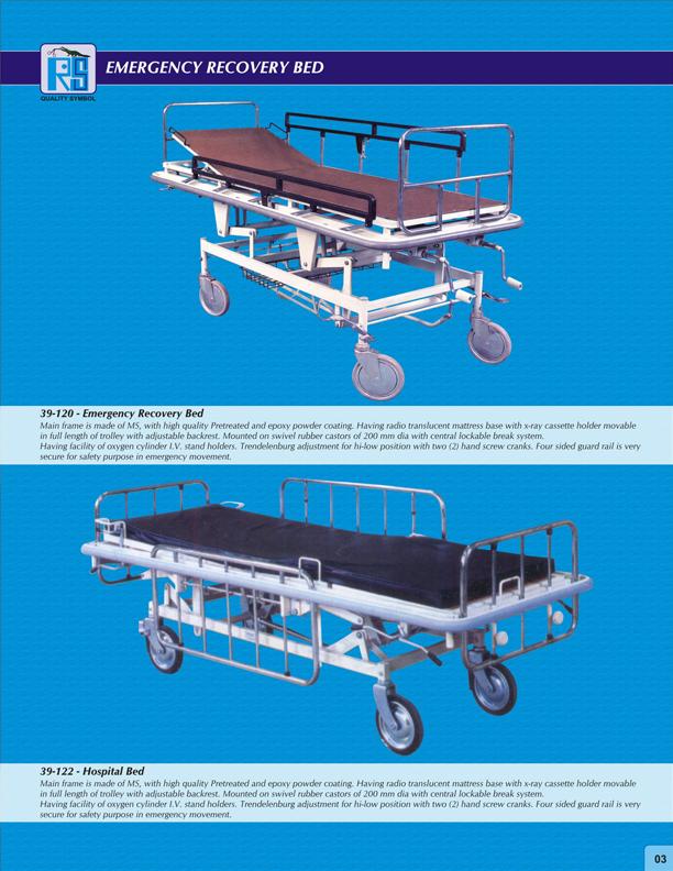 Emergency Recovery Bed RAIZ & SAJJAD SURGICAL (Pvt) Ltd