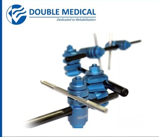 orthopedic external fixator of modular rod system double medical external fixator