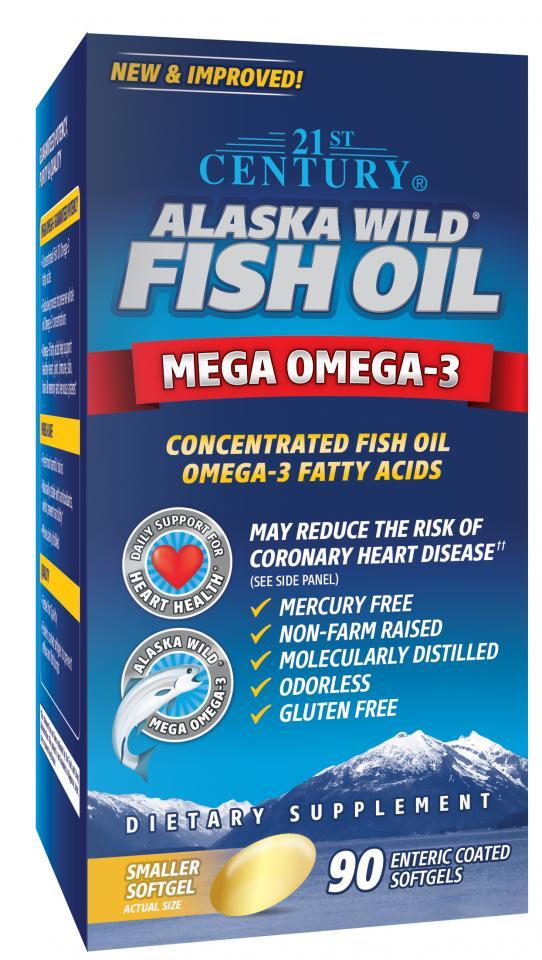 ALASKA WILD® FISH OIL MEGA OMEGA-3 | 21st Century Healthcare Inc.