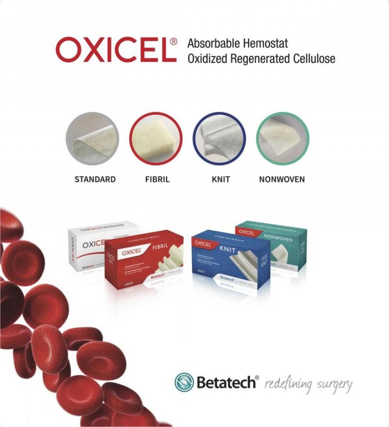 Oxicel Absorbable Hemostat Oxidized Regenerated Cellulose Betatech