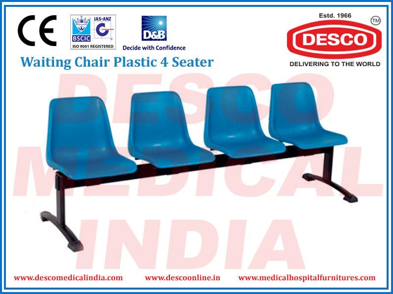WAITING CHAIR PLASTIC 4 SEATER DELUXE SCIENTIFIC SURGICO PVT LTD