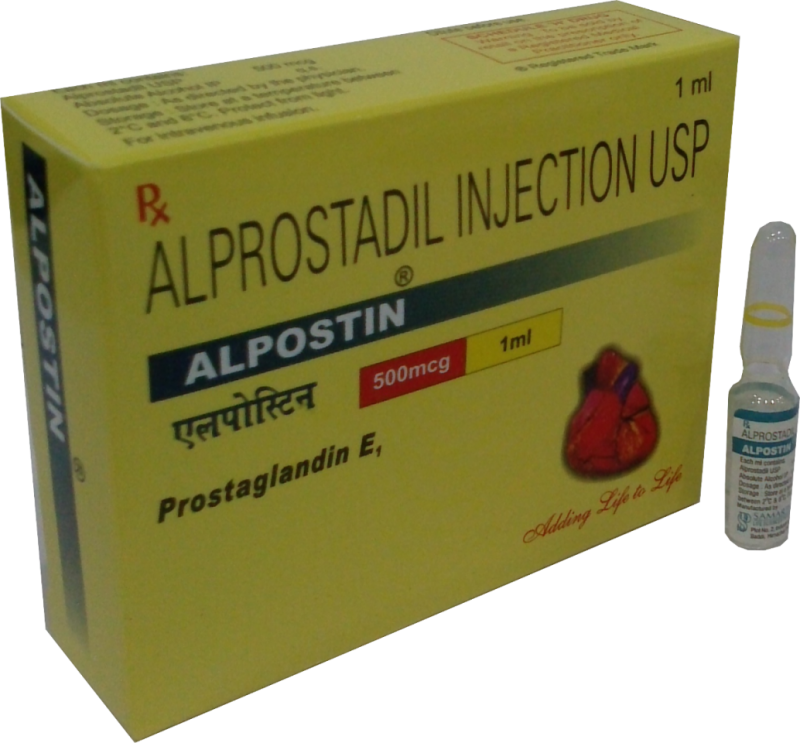 Alprostadil (Prostaglandin E1) Injection 500 MCG / 1 ML [ALPOSTIN