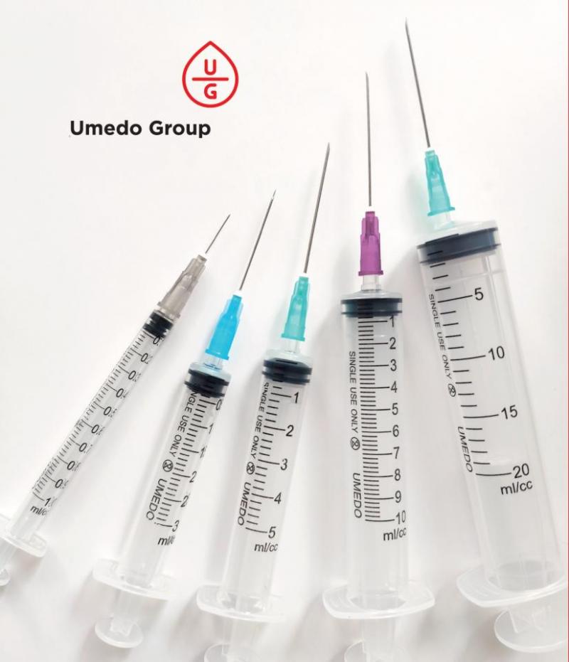 Sterile hypodermic single use syringe "UMEDO GROUP" with needle Umedo