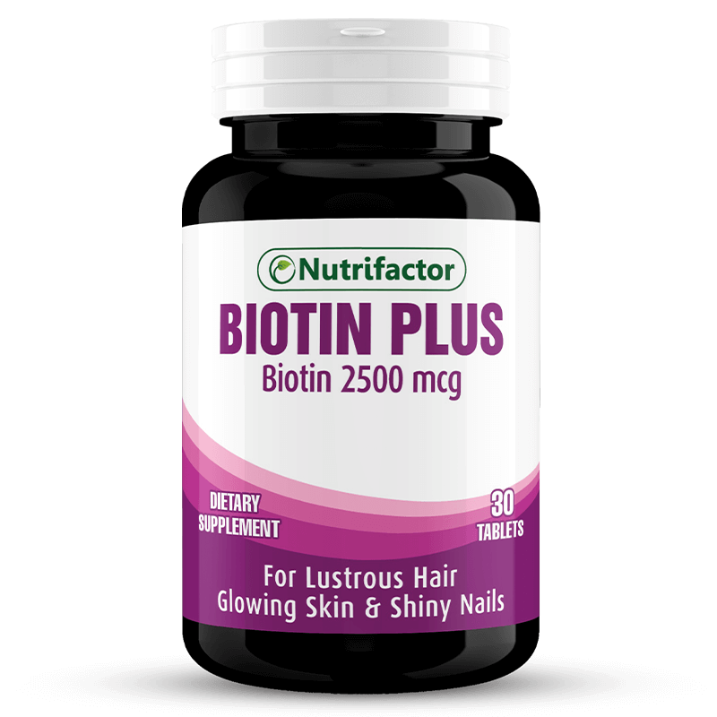 BIOTIN PLUS Folic Acid Vitamin B7 For Healthy Hair, Skin & Nails