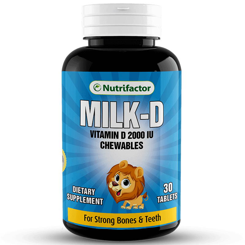 MilkD Chewables Vitamin D Promotes Bones & Muscles Health Nutrifactor