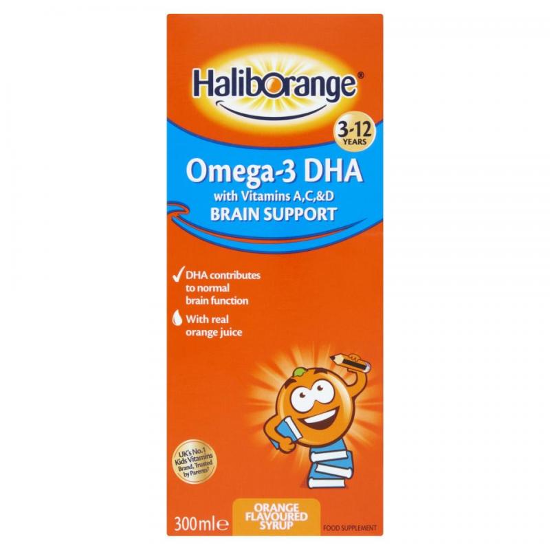 Haliborange Omega 3 Syrup Orange 300ml Connective Pharma Ltd