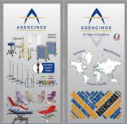 AGENCINOX has 60 years of experience, in design and manufacture hospital furniture and solutions for the healthcare market around the world, using a selected quality of stainless steel 18/10 AISI 304 (1-4301). Our experience is more than 100 countries covered with our product range in the history and total satisfaction by our entire customers. Our production is totally made in France. AGENCINOX is certified ISO 9001/2008 and ISO 13485/2012 and comply with the European directive EC 93/42.