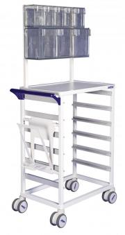 MODUL-iT Open nursing trolley with waste bag holder and tilt bins MODUL-iT Open nursing trolley with waste bag holder and tilt bins