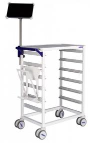 MODUL-iT Open nursing trolley with tablet holder