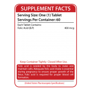 Folic Acid Supplement Facts